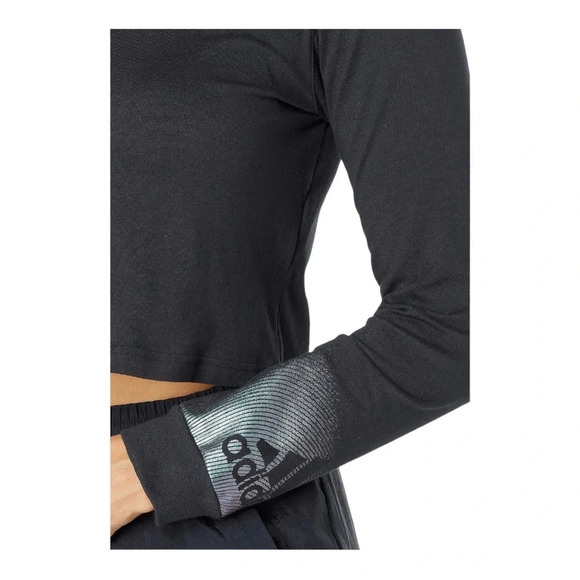 Adidas Holiday Graphics Crop Long Sleeve Tee NWT - Picture 3 of 8